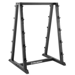 10-Bar Fixed Barbell Weight Rack - Heavy-Duty Storage