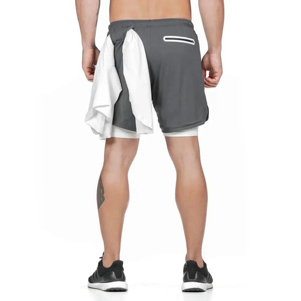 2 in 1 Running Shorts  Pocket Lining