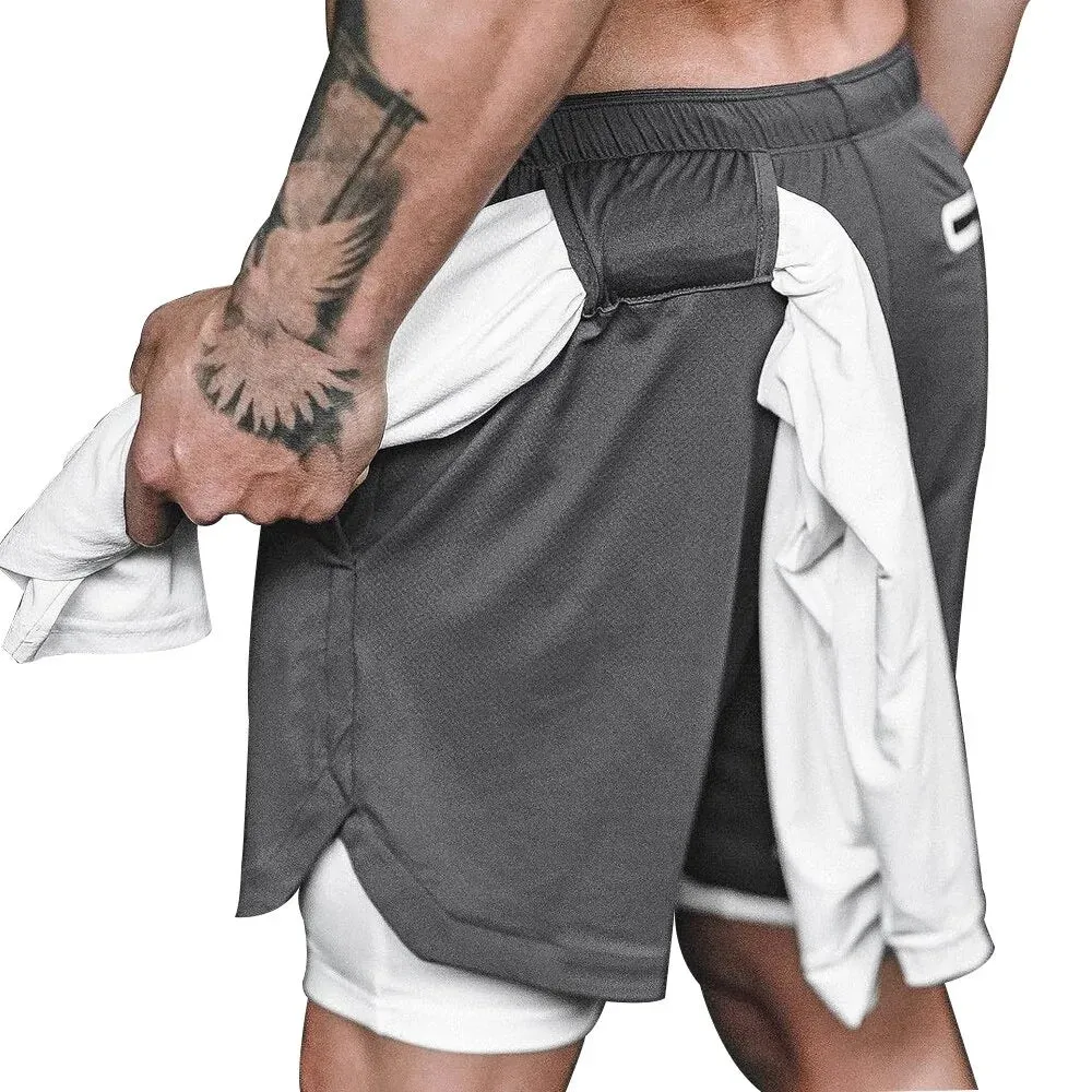 2 in 1 Running Shorts  Pocket Lining