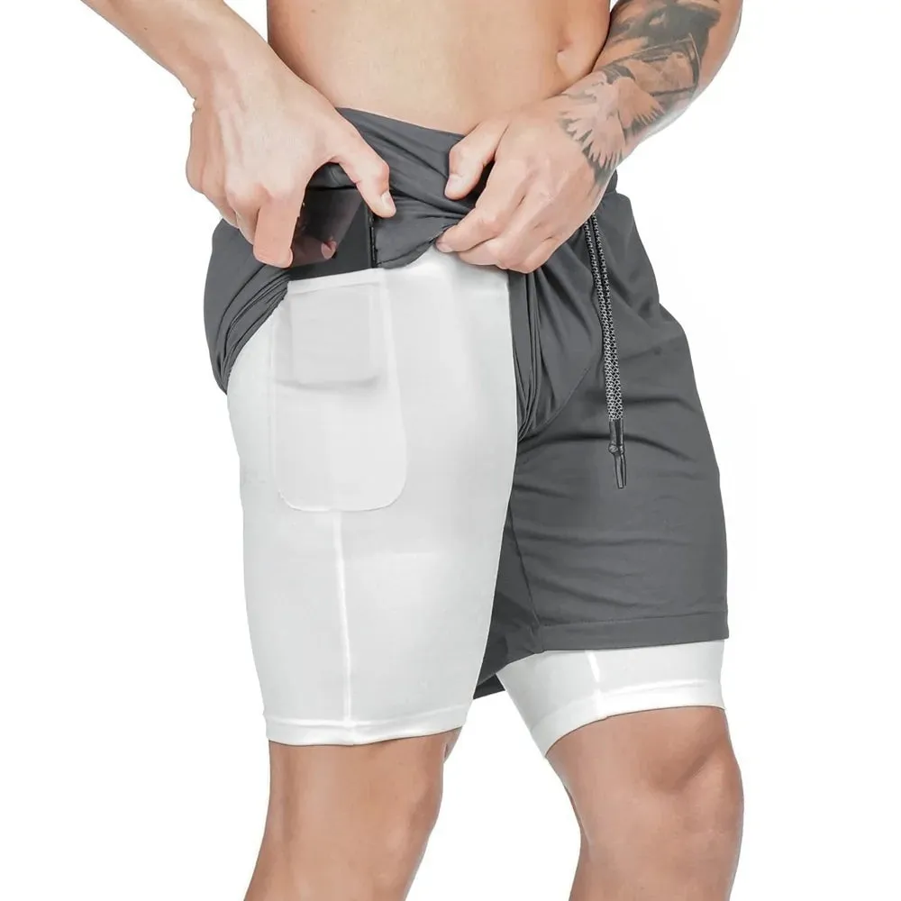 2 in 1 Running Shorts  Pocket Lining