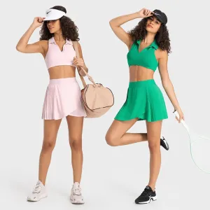 2 Pieces Sportswear Crop and Skirt Set