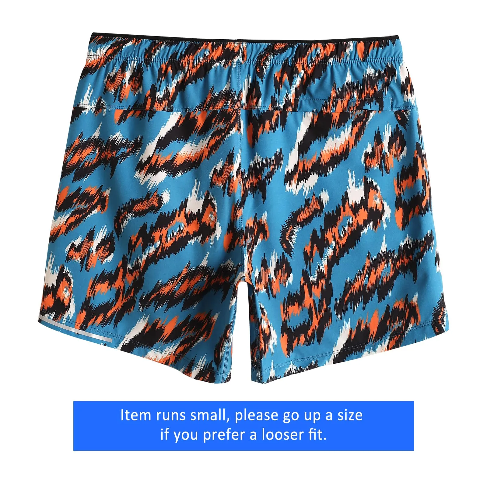 6 Inch Blue Tiger Running Workout Shorts