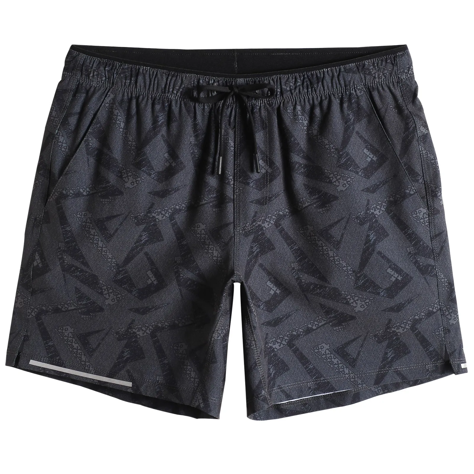 6 Inch Grey Black Running Workout Shorts