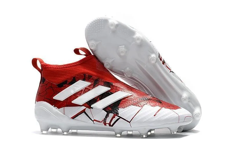 Adidas Ace 17  Purecontrol  FG Soccer Cleats White Solar Red