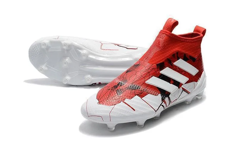 Adidas Ace 17  Purecontrol  FG Soccer Cleats White Solar Red