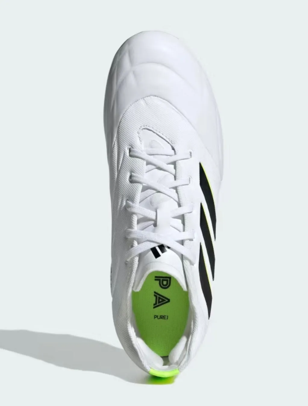 adidas Copa Pure.1 Firm Ground Junior Cleats HQ8981 White/Black/Green