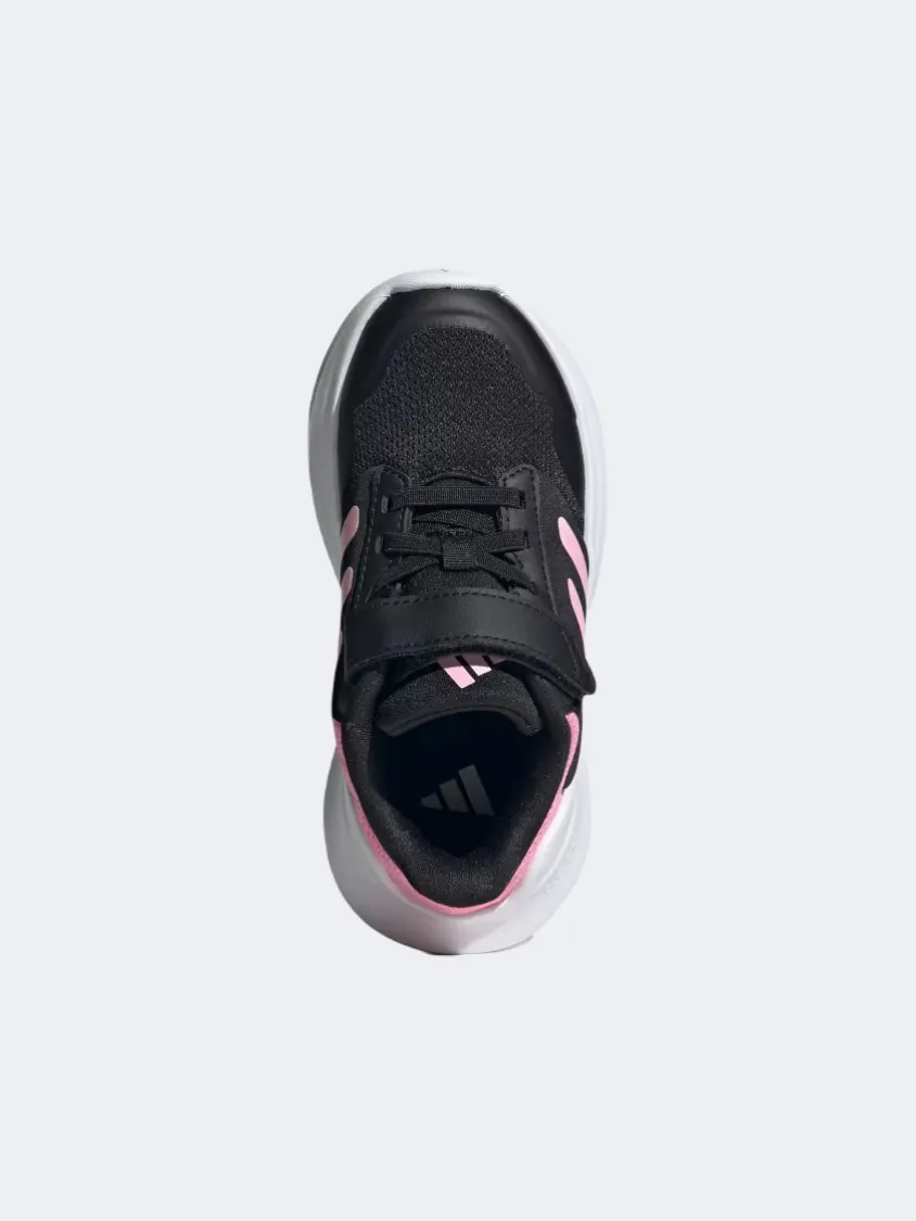 Adidas Tensaur Run 3 Ps-Girls Running Shoes Black/Pink/White