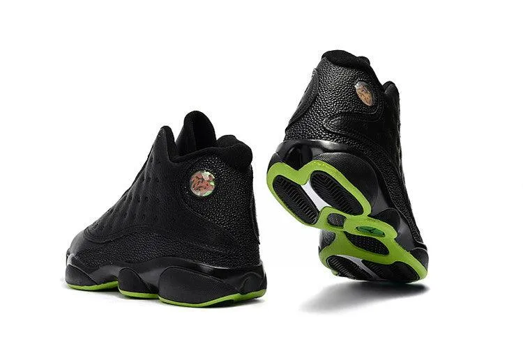 Air Jordan 13 Altitude Black Green Hightop Sneakers