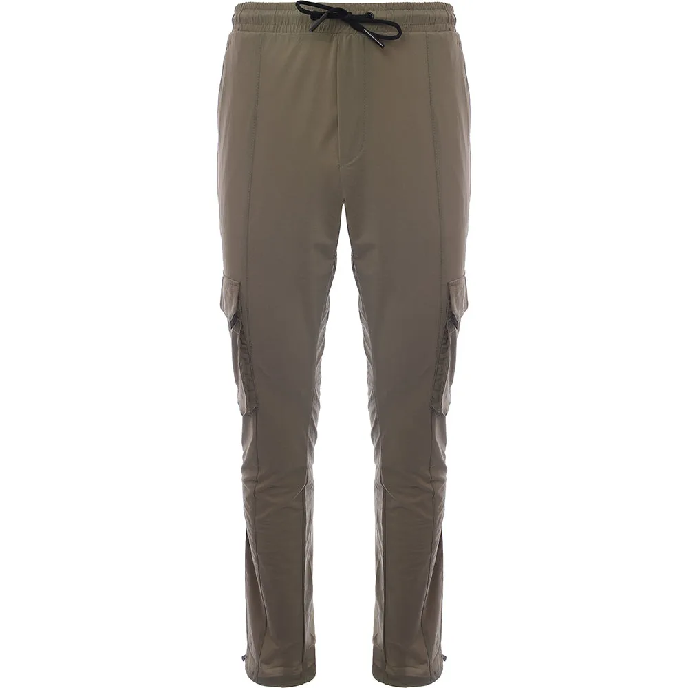 American Stitch Men's Beige Stretch Nylon Cargo Trousers