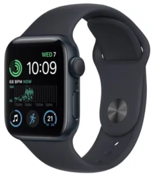 Apple Watch SE 2 (2022) 40mm (GPS CELLULAR) - Midnight Aluminum Case With Midnight Sport Band- Size:M/L - (MNTN3LL/A)