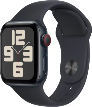 Apple Watch SE 2 (2023) 40mm (GPS   CELLULAR) - Midnight Aluminum - Midnight Sport Band - Size:M/S - (MRG63LL/A | MRG63CL/A)