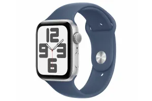 Apple Watch SE GPS | 44mm | Silver Aluminium Case with Denim Sport Band M/L