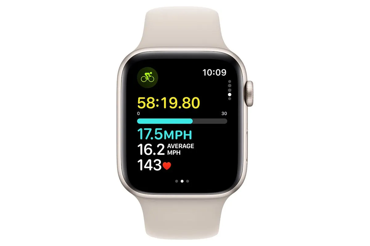 Apple Watch SE GPS | 44mm | Starlight Aluminium Case with Starlight Sport Band - S/M