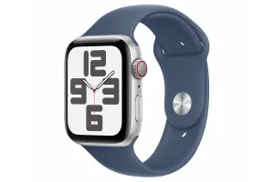 Apple Watch SE GPS   Cellular | 44mm | Silver Aluminium Case with Denim Sport Band M/L