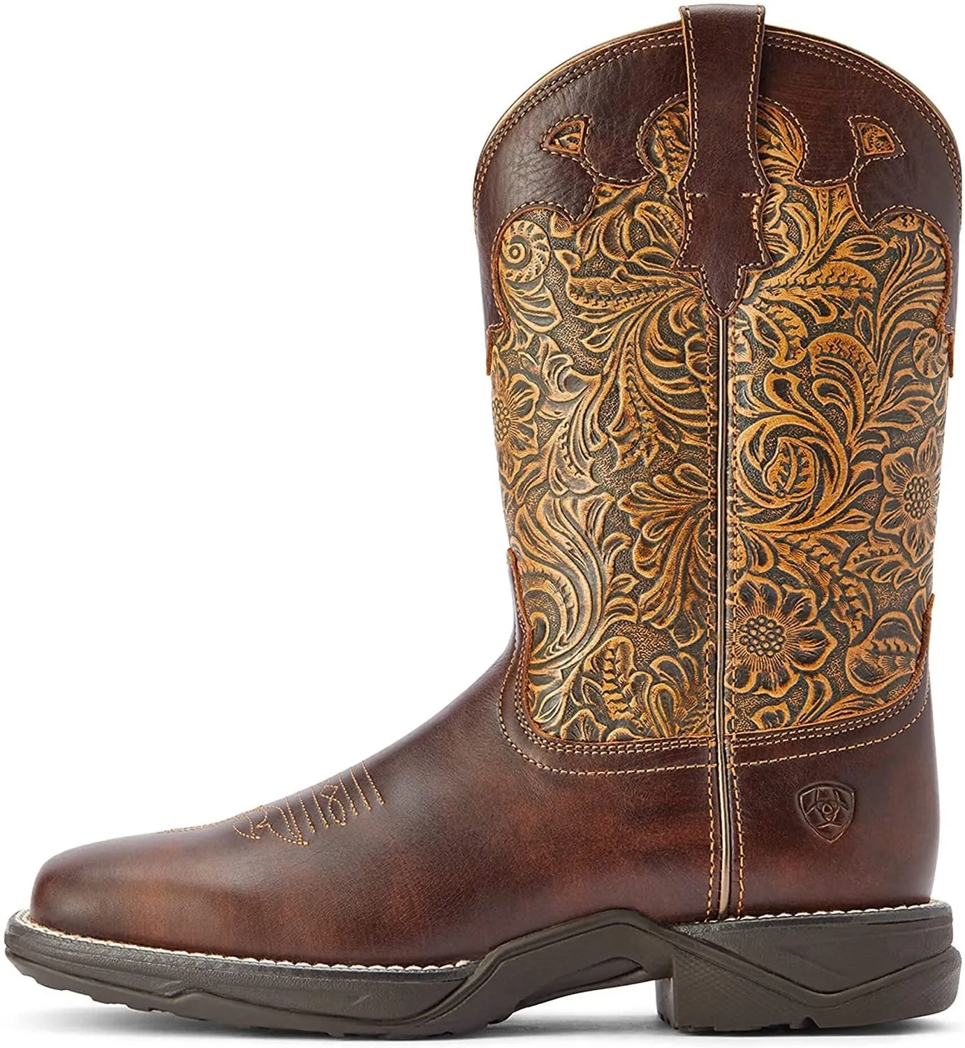 Ariat Women's Anthem Savanna Western Boot, Rich Clay/Brown Floral Emboss