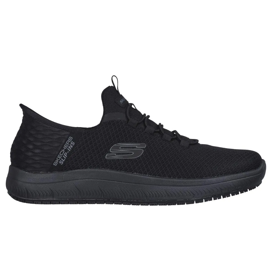 BA068-43 Skechers Mens Summit SR Sip Ons Black Size 43