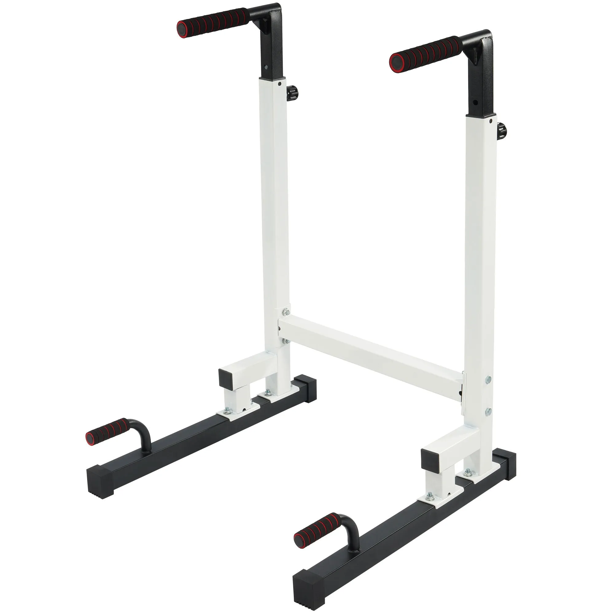 BalanceFrom Multi Function Home Gym Exercise Dip Stand, 500lb Capacity, White