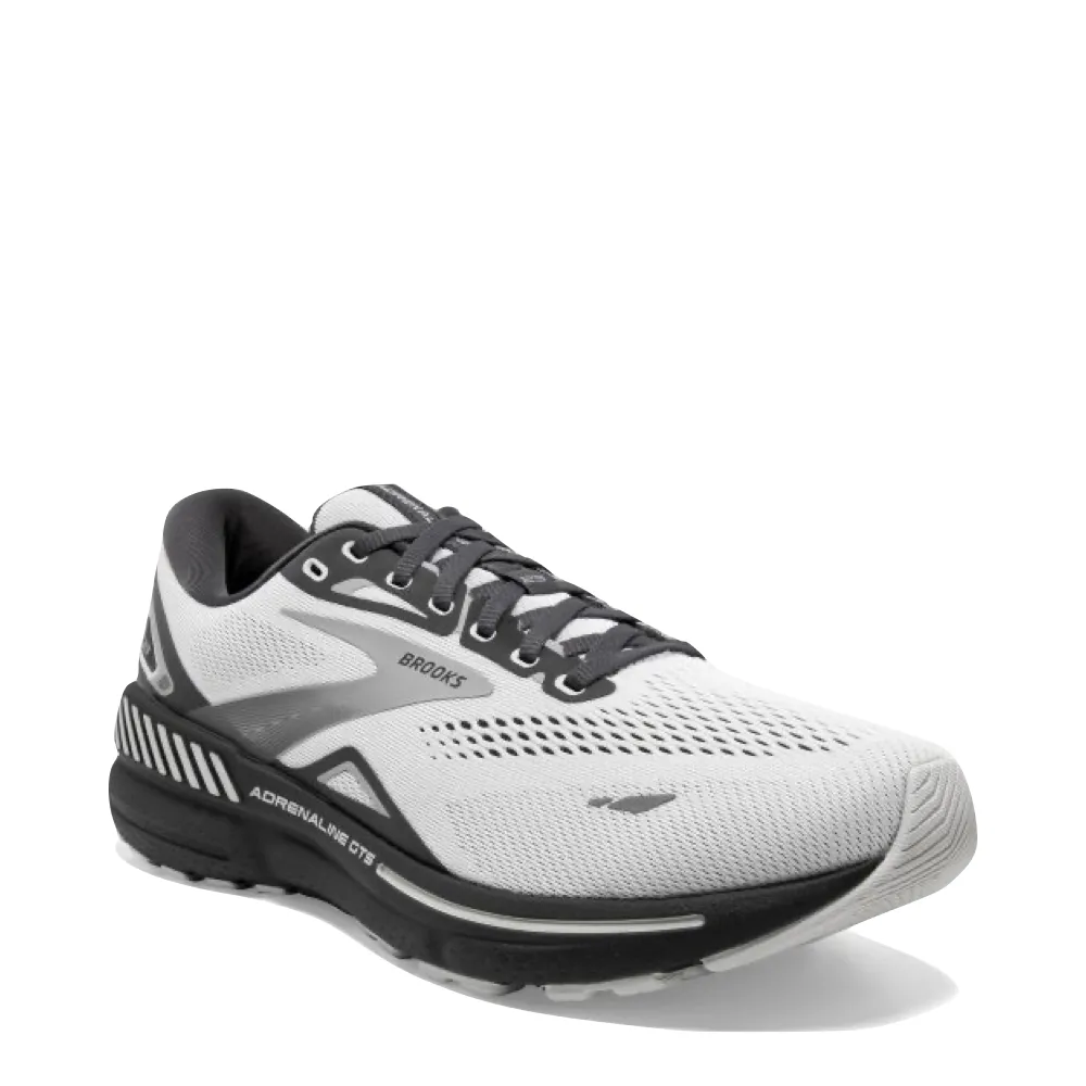 Brooks Men's Adrenaline GTS 23 Sneaker in Oyster/Ebony/Alloy