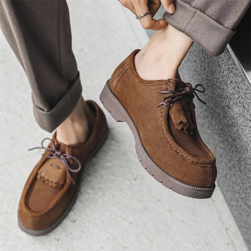 Brown Suede Leather Casual Loafers