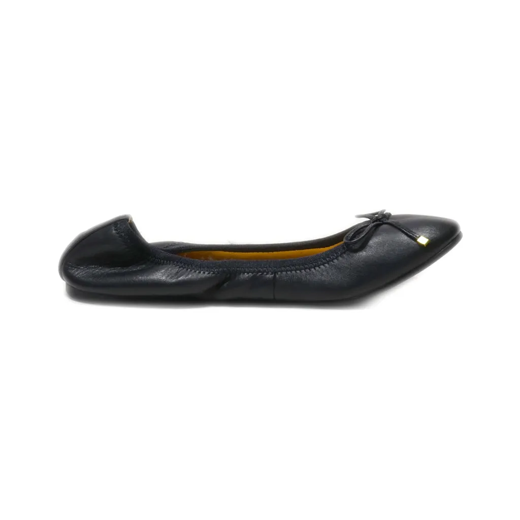 Buffalo Ballerinas Leather Black Colour For Women