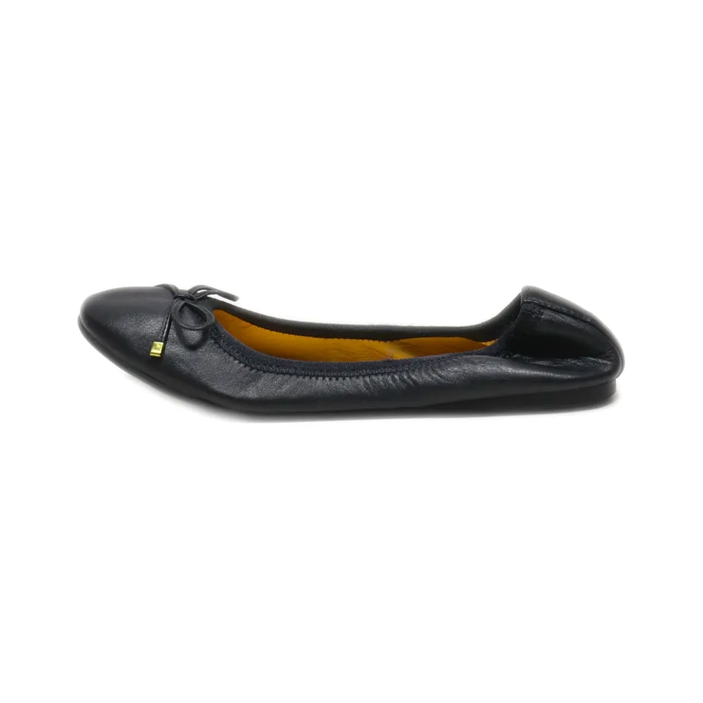 Buffalo Ballerinas Leather Black Colour For Women