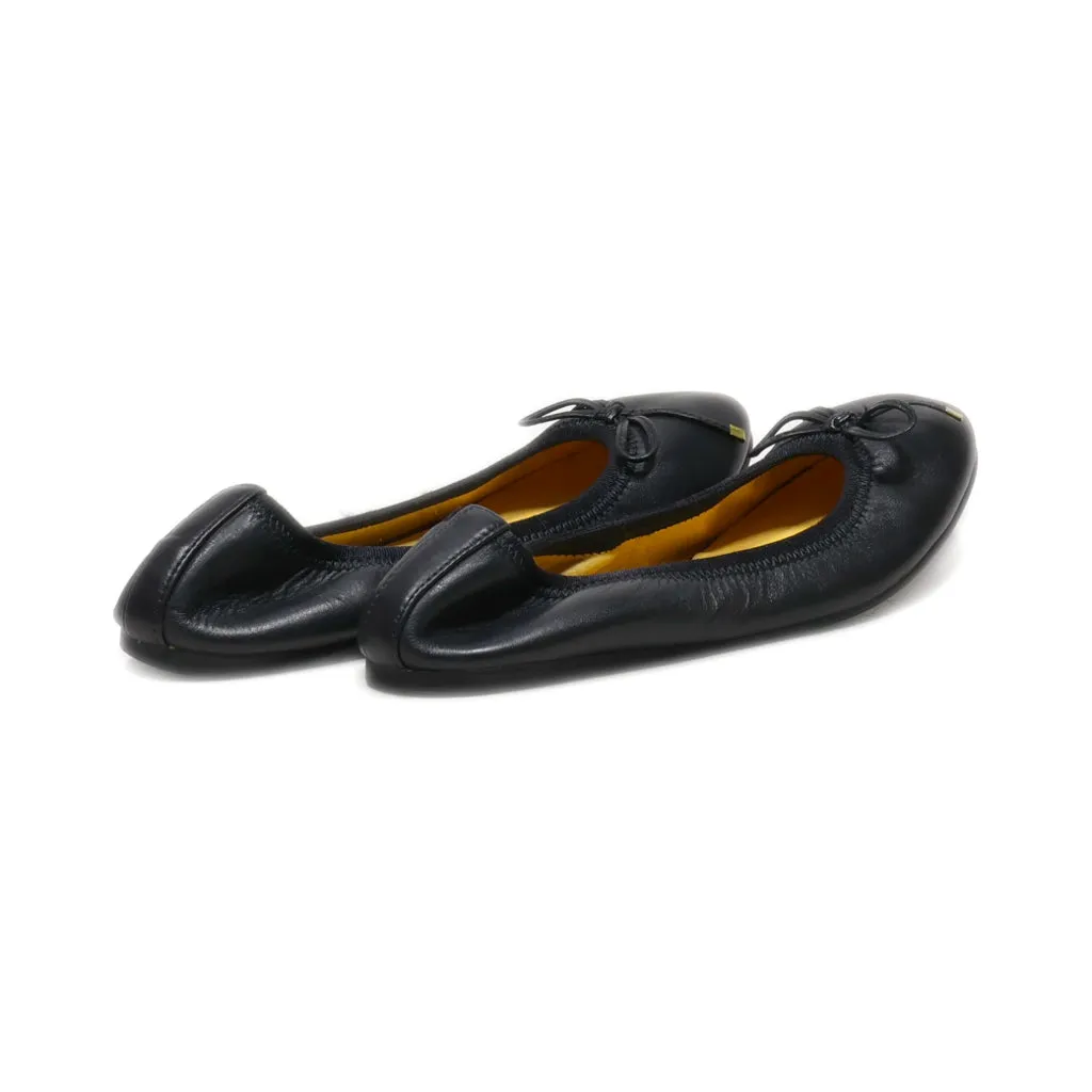 Buffalo Ballerinas Leather Black Colour For Women