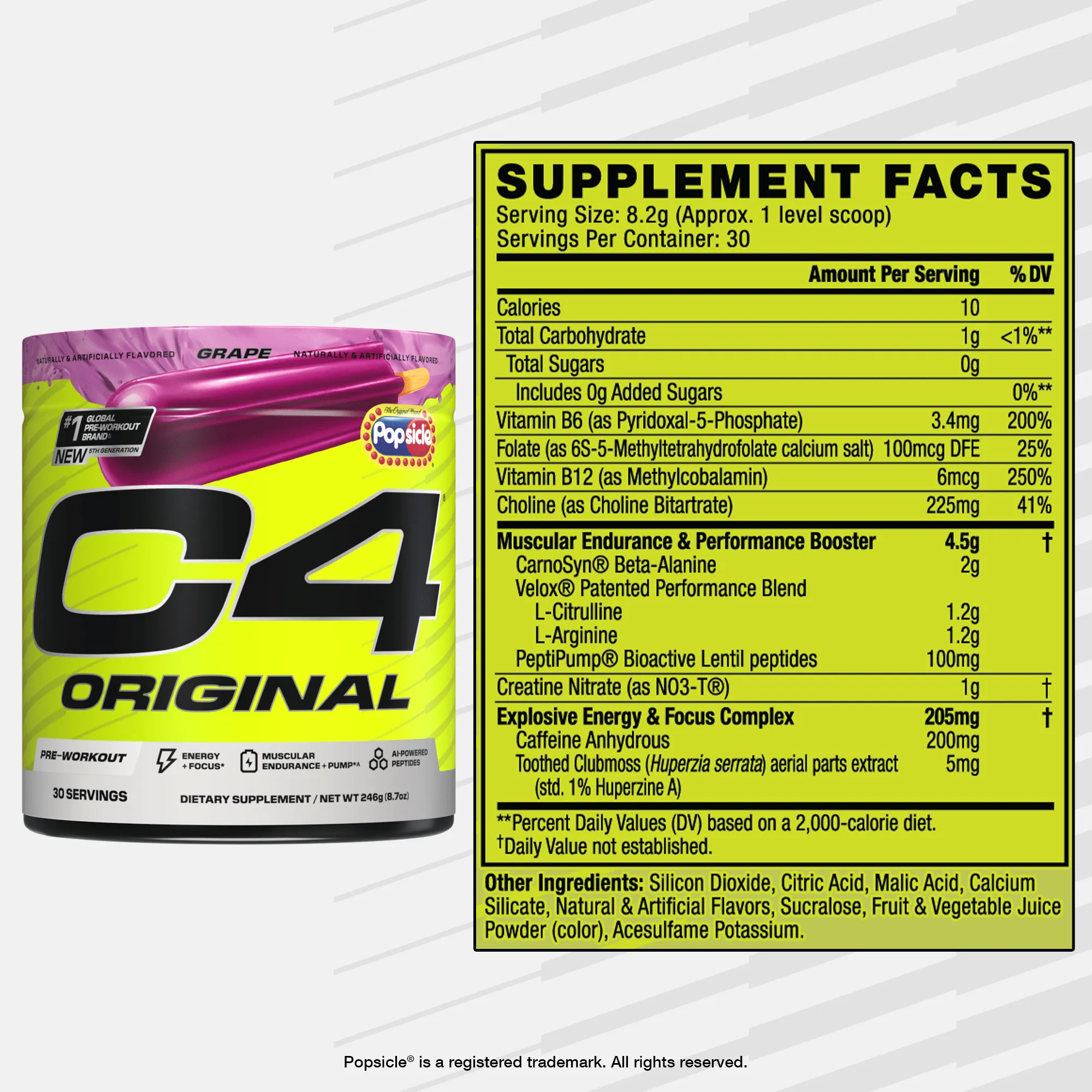 C4 Original x Popsicle Pre Workout Powder