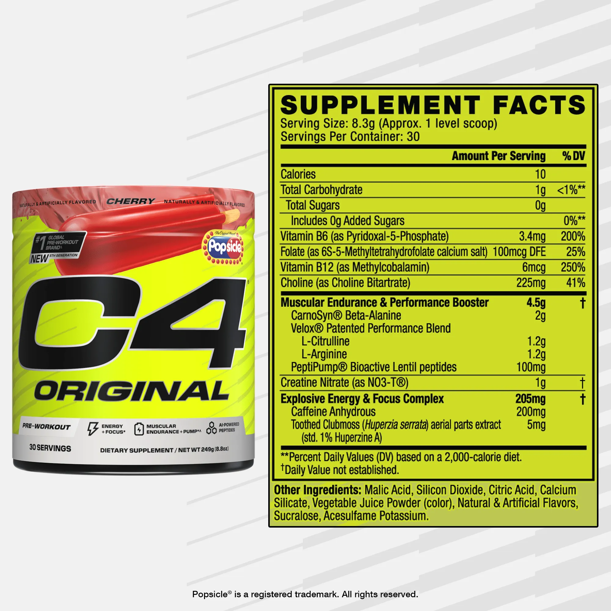 C4 Original x Popsicle Pre Workout Powder