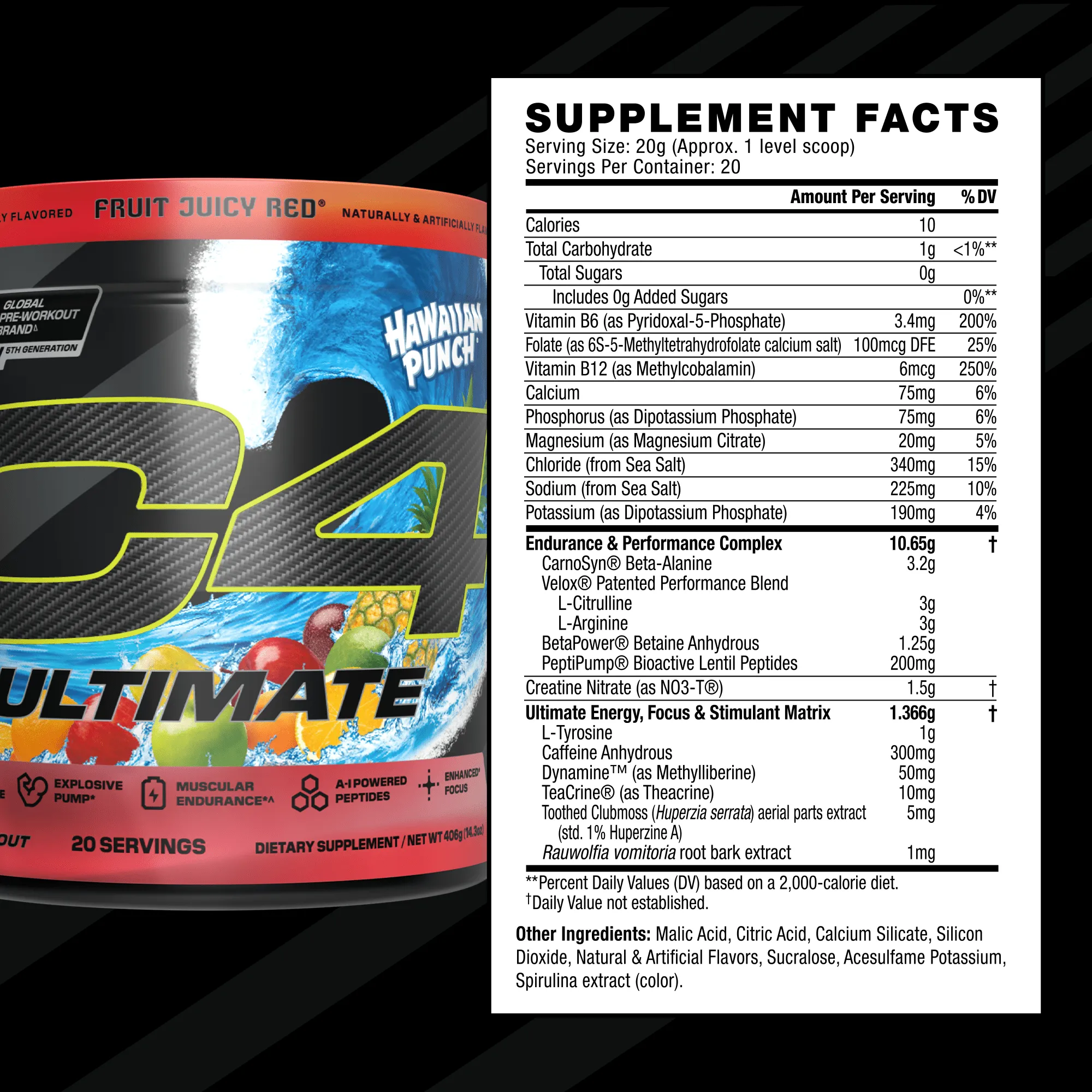 C4 Ultimate x Hawaiian Punch Pre Workout Powder