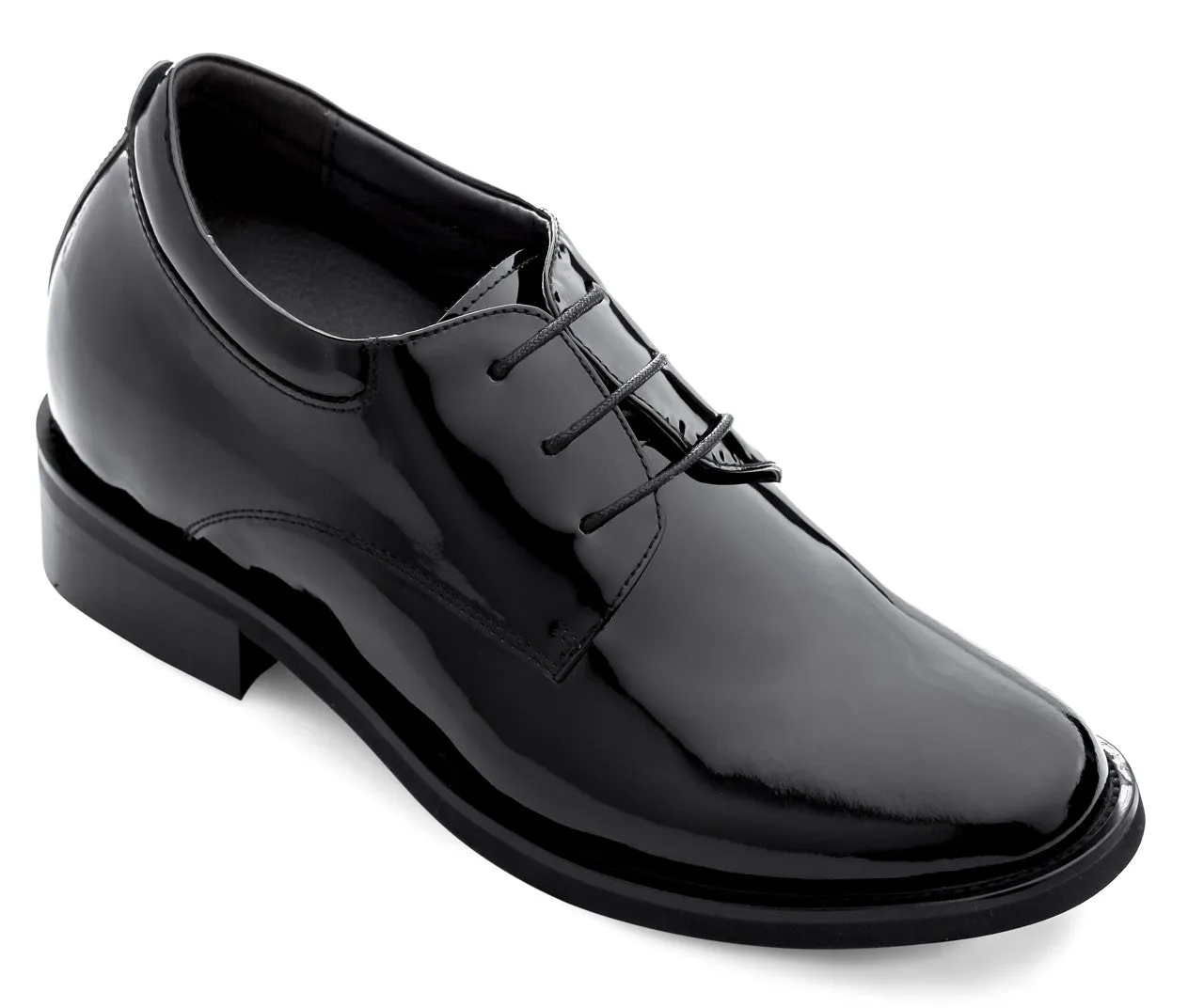 CALDEN Lightweight Patent Leather Elevator Shoes - Four Inches - K595101