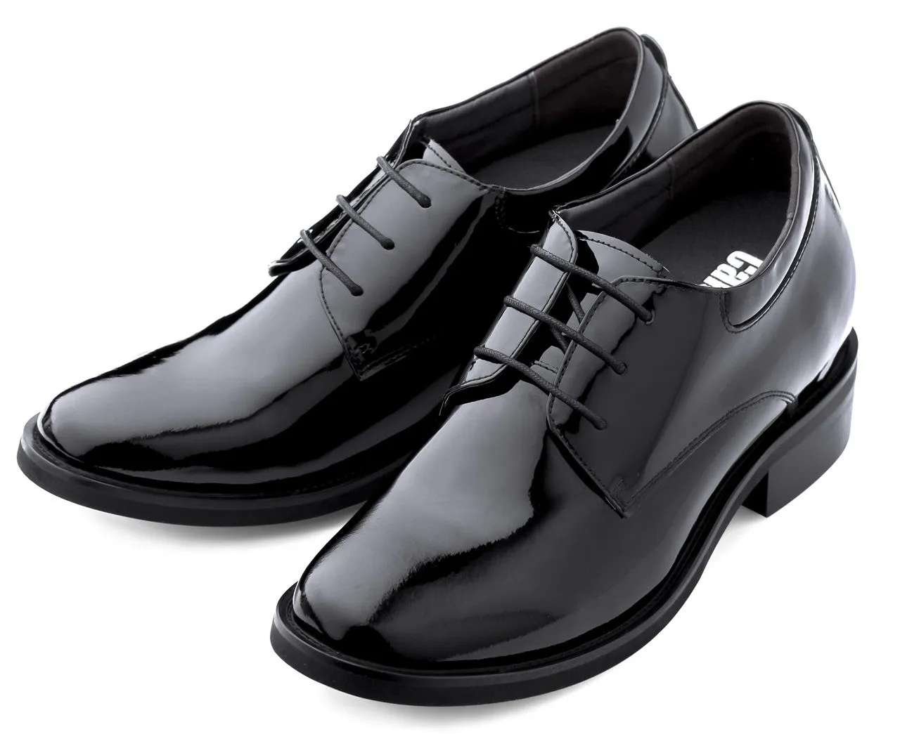 CALDEN Lightweight Patent Leather Elevator Shoes - Four Inches - K595101