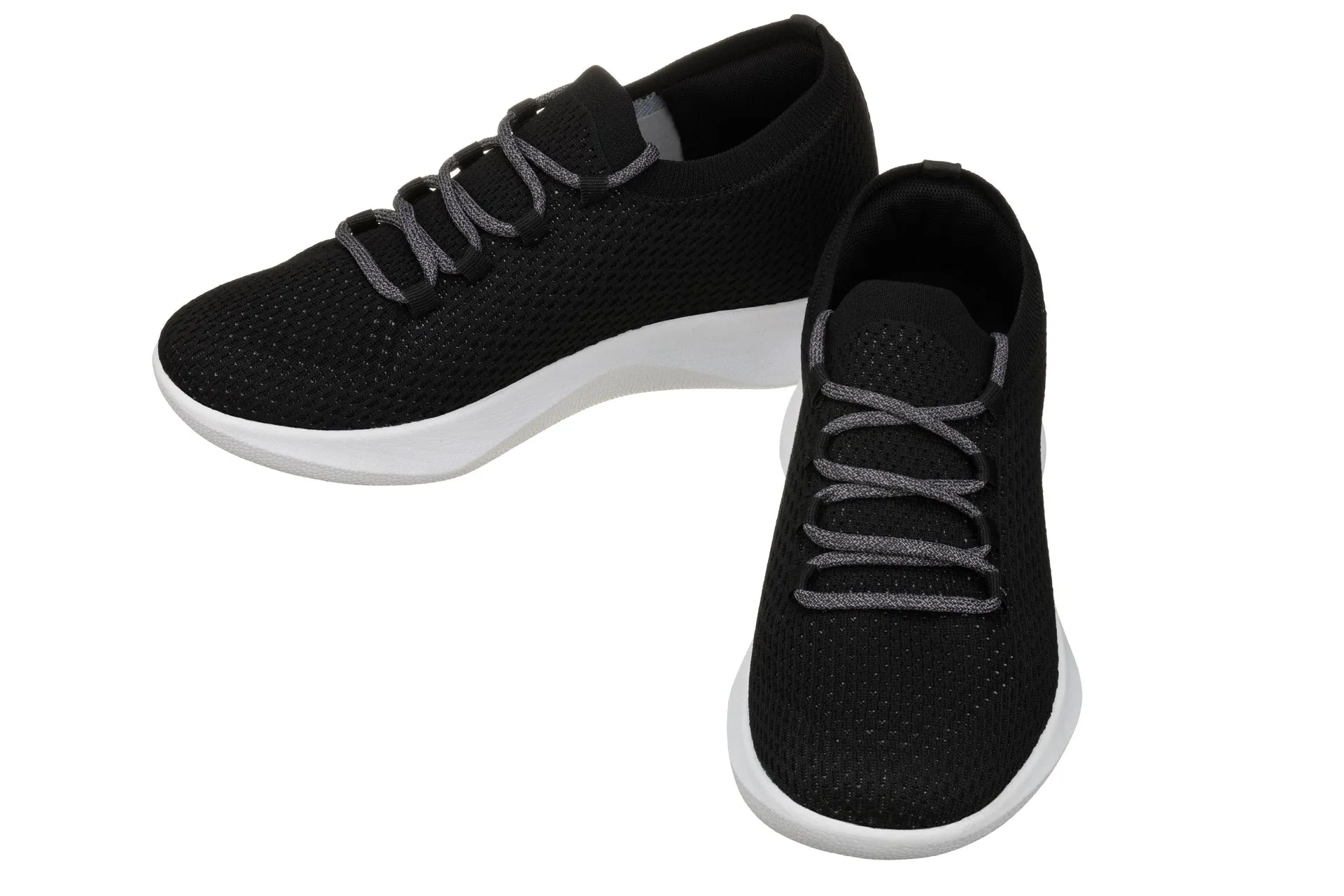 CALTO - Q082 - 2.4 Inches Taller (Black/Grey) - Ultra Lightweight Sneakers