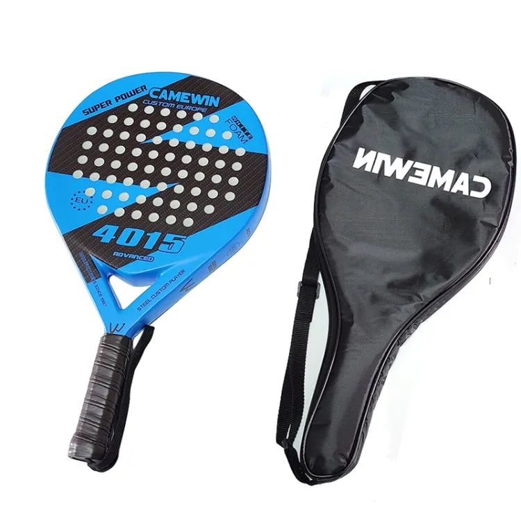 CAMEWIN 4015 Carbon Fiber Beach Tennis Racket Soft EVA Face Tennis Paddle(Blue)