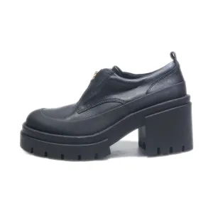 Catwalk Mid-Heel Shoes Leather Black Colour For Women