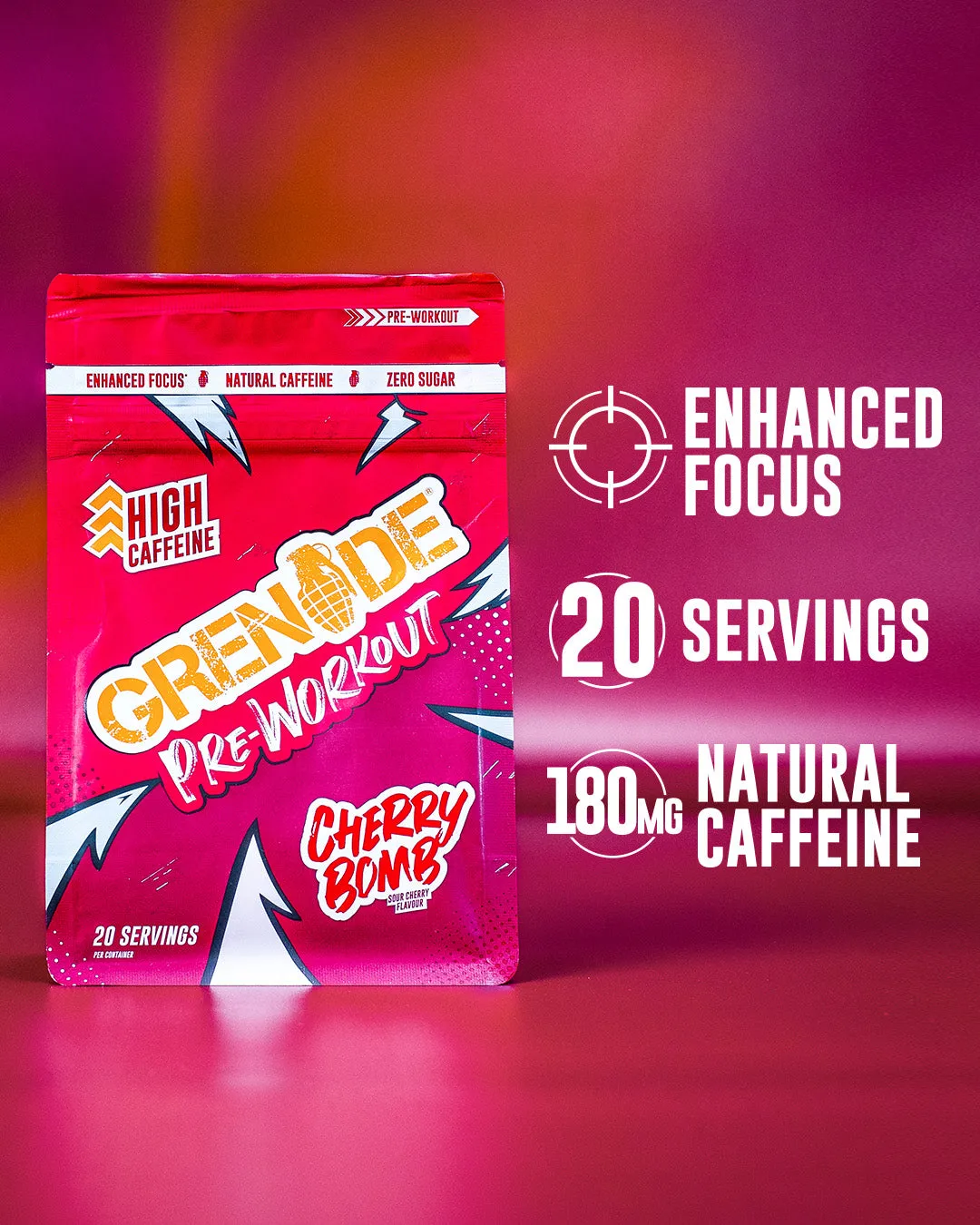 Cherry Bomb Pre Workout 330g (20 Servings)