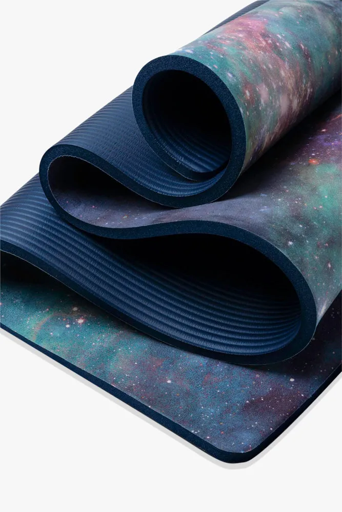 CloudCushion Vegan Suede Yoga Mat - Cool Cosmos 0.5" Thick