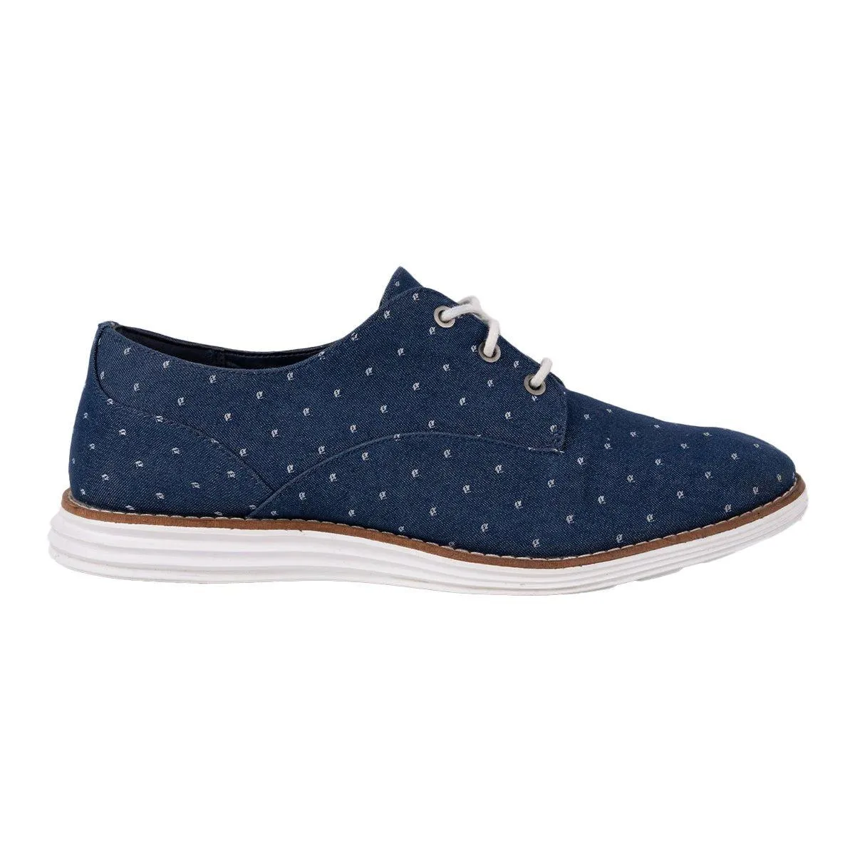 Cole Haan Grand Stitchlite Oxford Lace Ups Fabric Blue Colour For Women