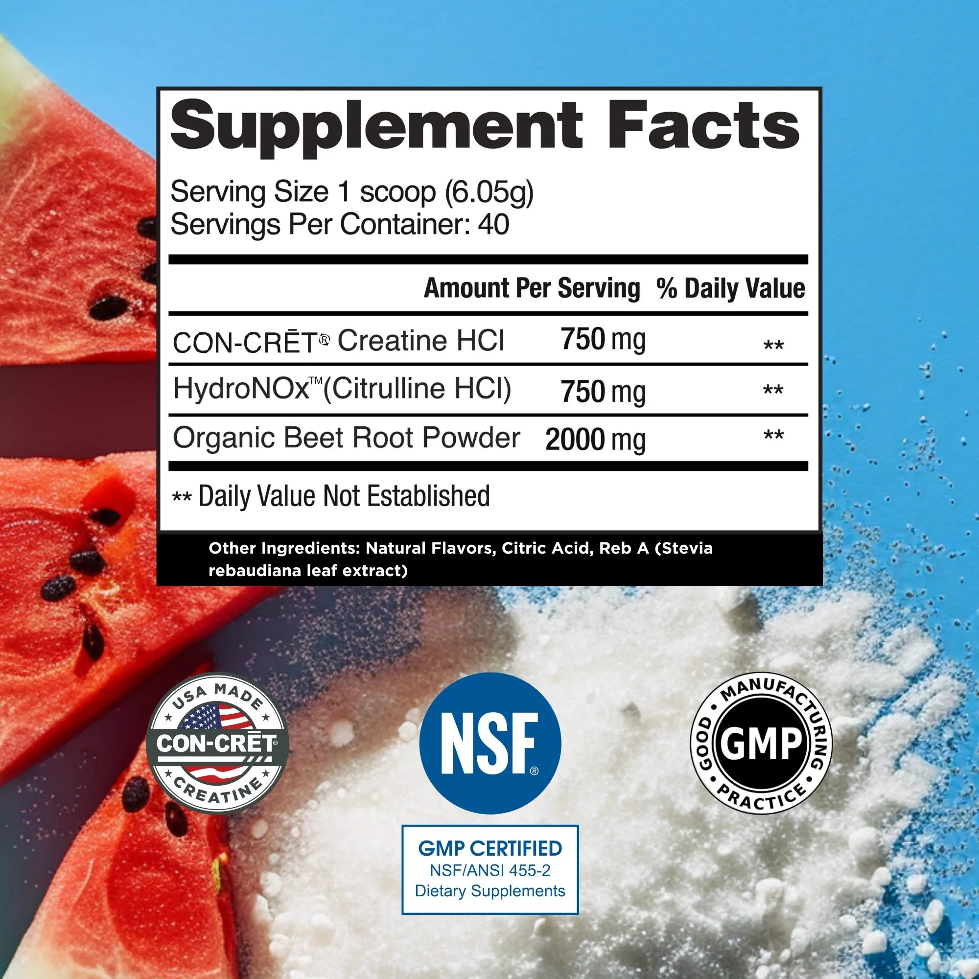 CON-CRĒT® Creatine HCl   Nitric Oxide Powder