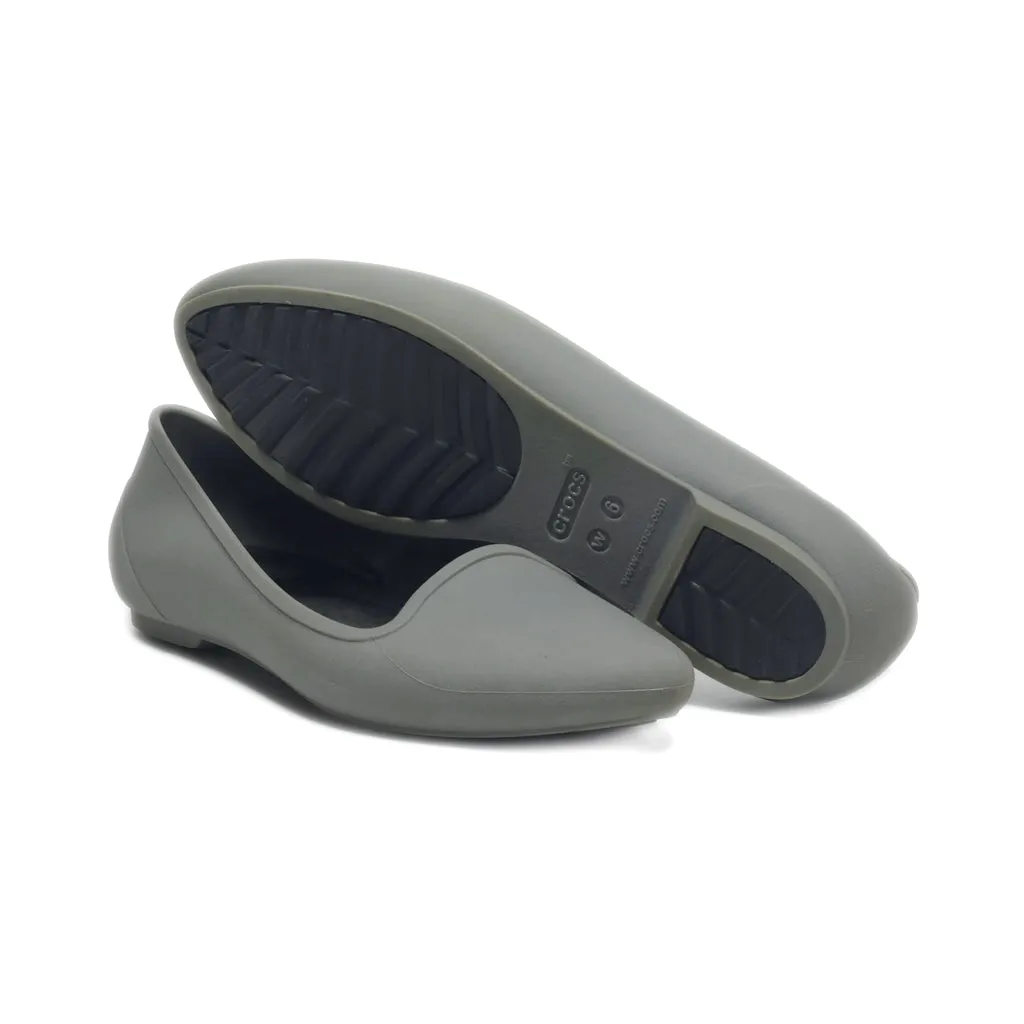 Crocs Ballerinas Rubber Grey Colour For Women