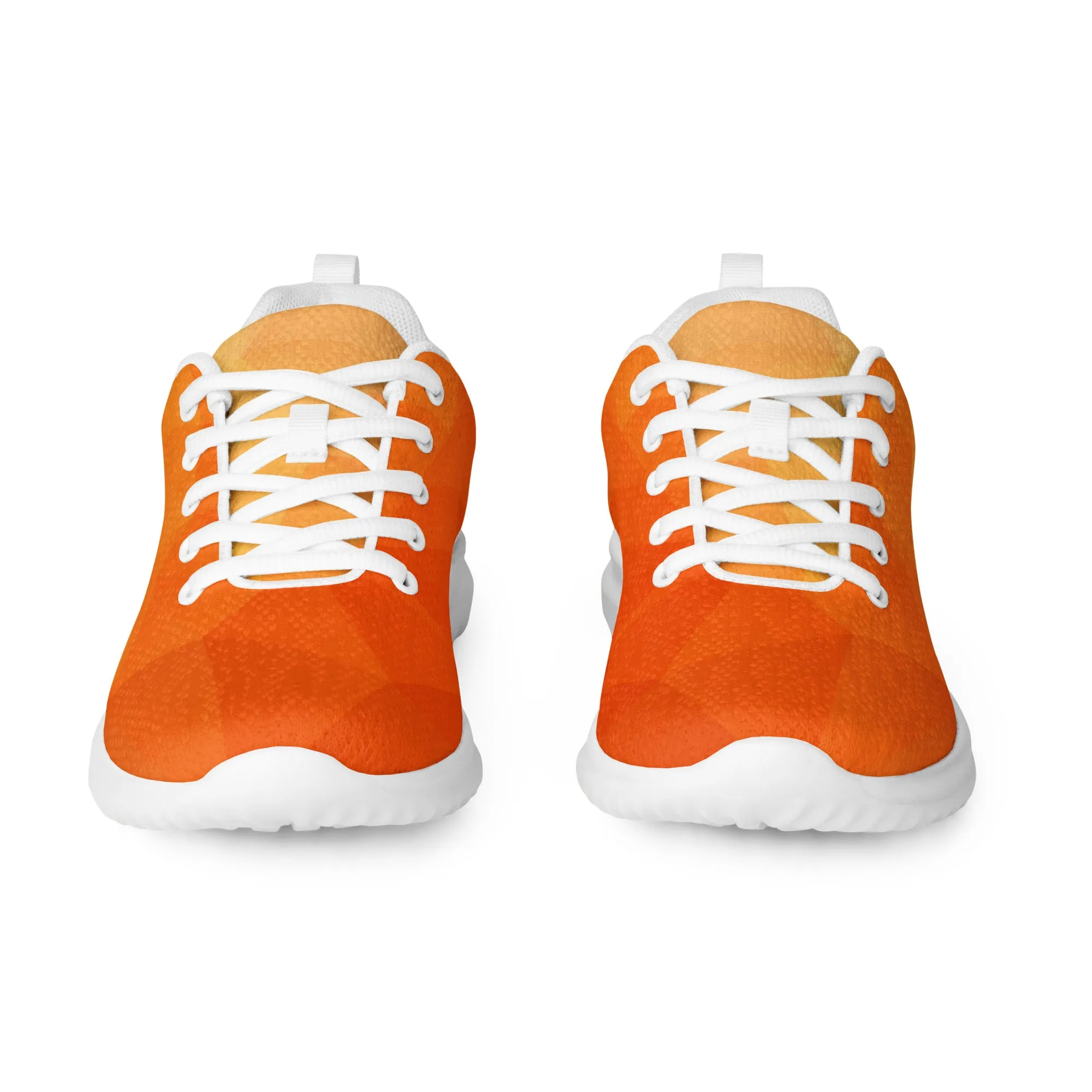 DASH Geo Orange Men’s Athletic Shoes Lightweight Breathable Design by IOBI Original Apparel