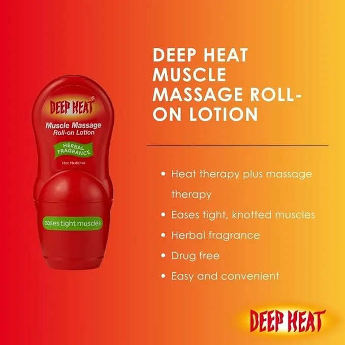 Deep Heat Muscle Massage Roll On (50ml)