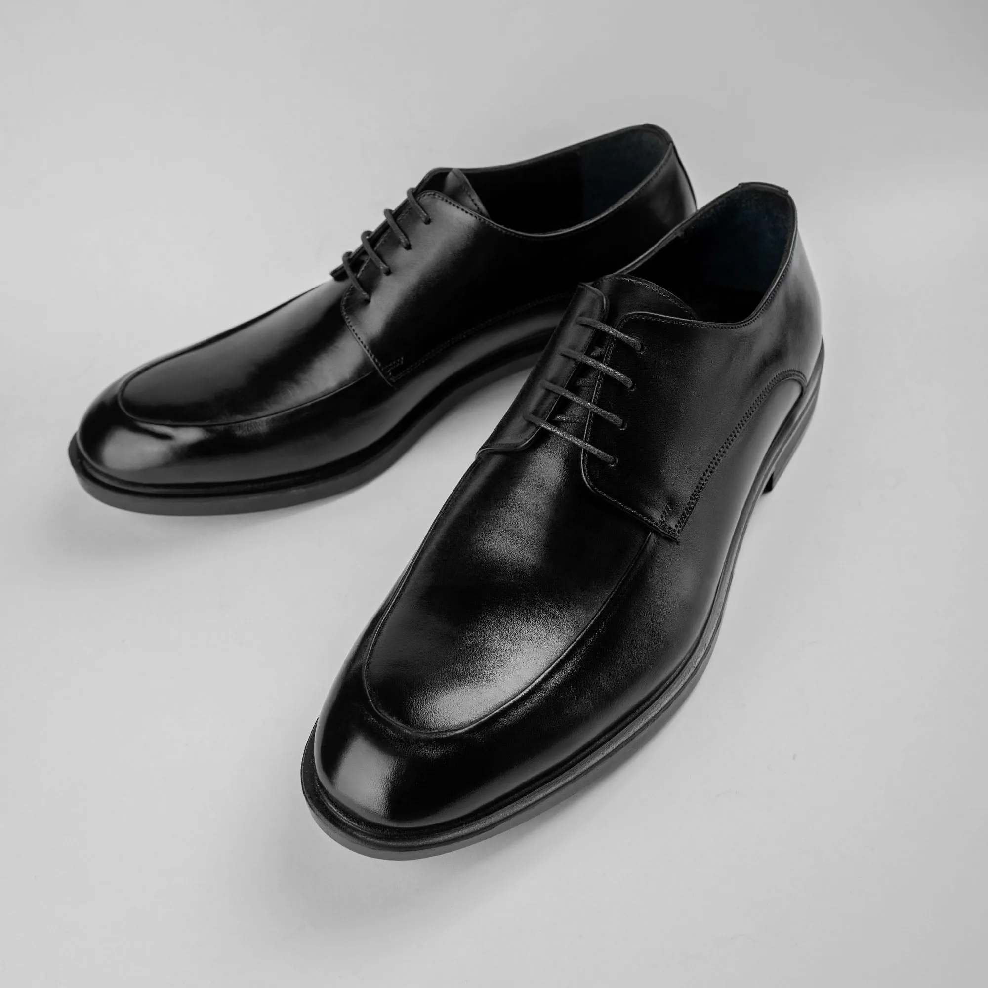 Derby Moc Toe Shoes - Black