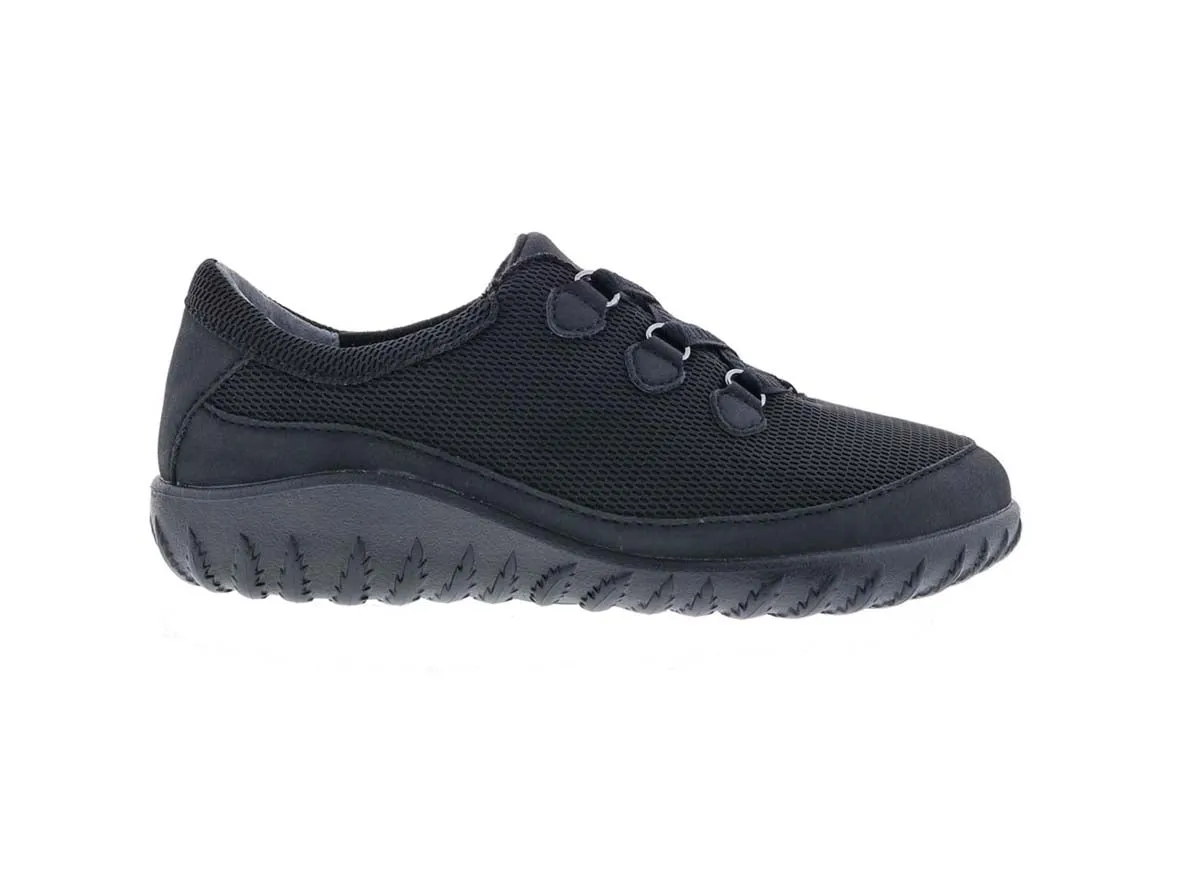 Drew Shine Women Casual Shoe In Black Mesh Combo