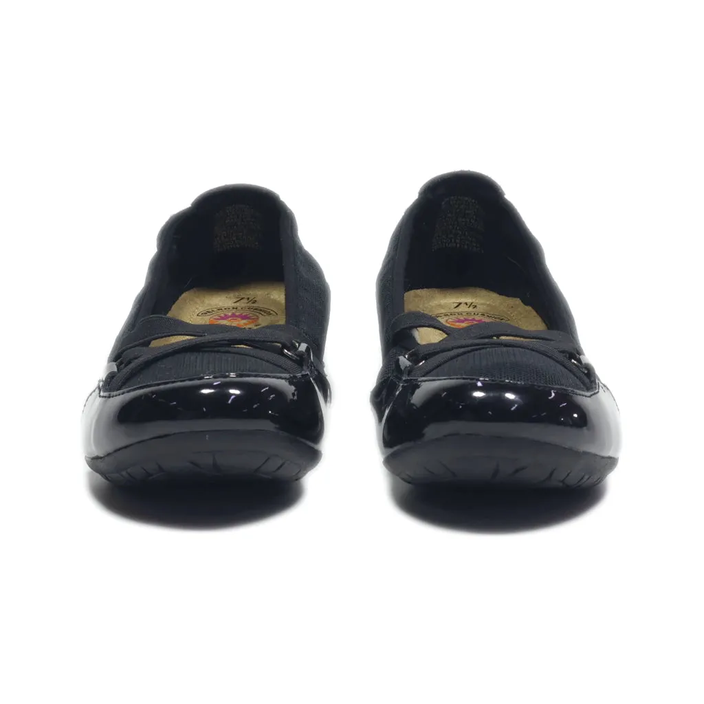 Earth Spirit Ballerinas Leather Black Colour For Women