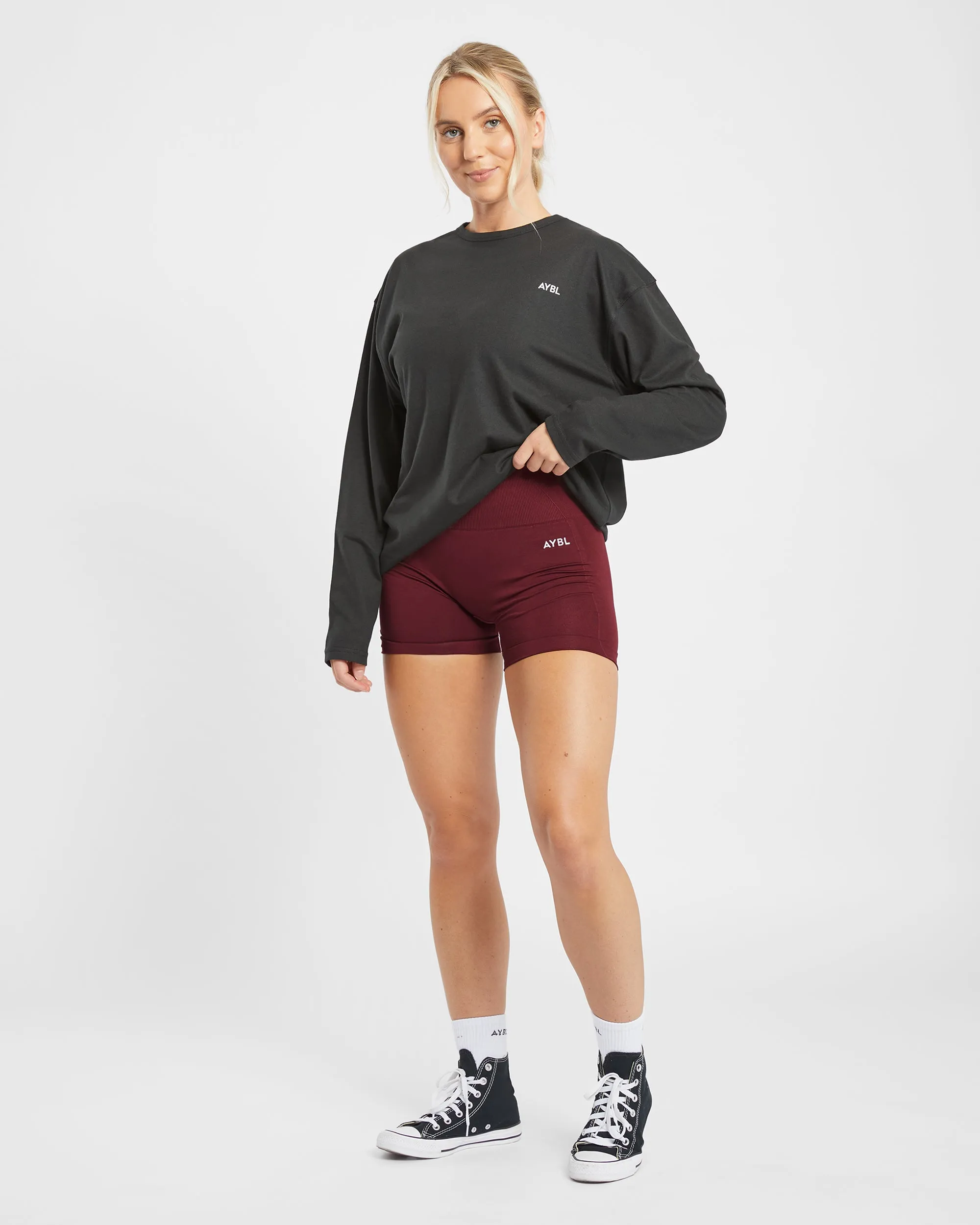 Empower Seamless Shorts - Red Wine