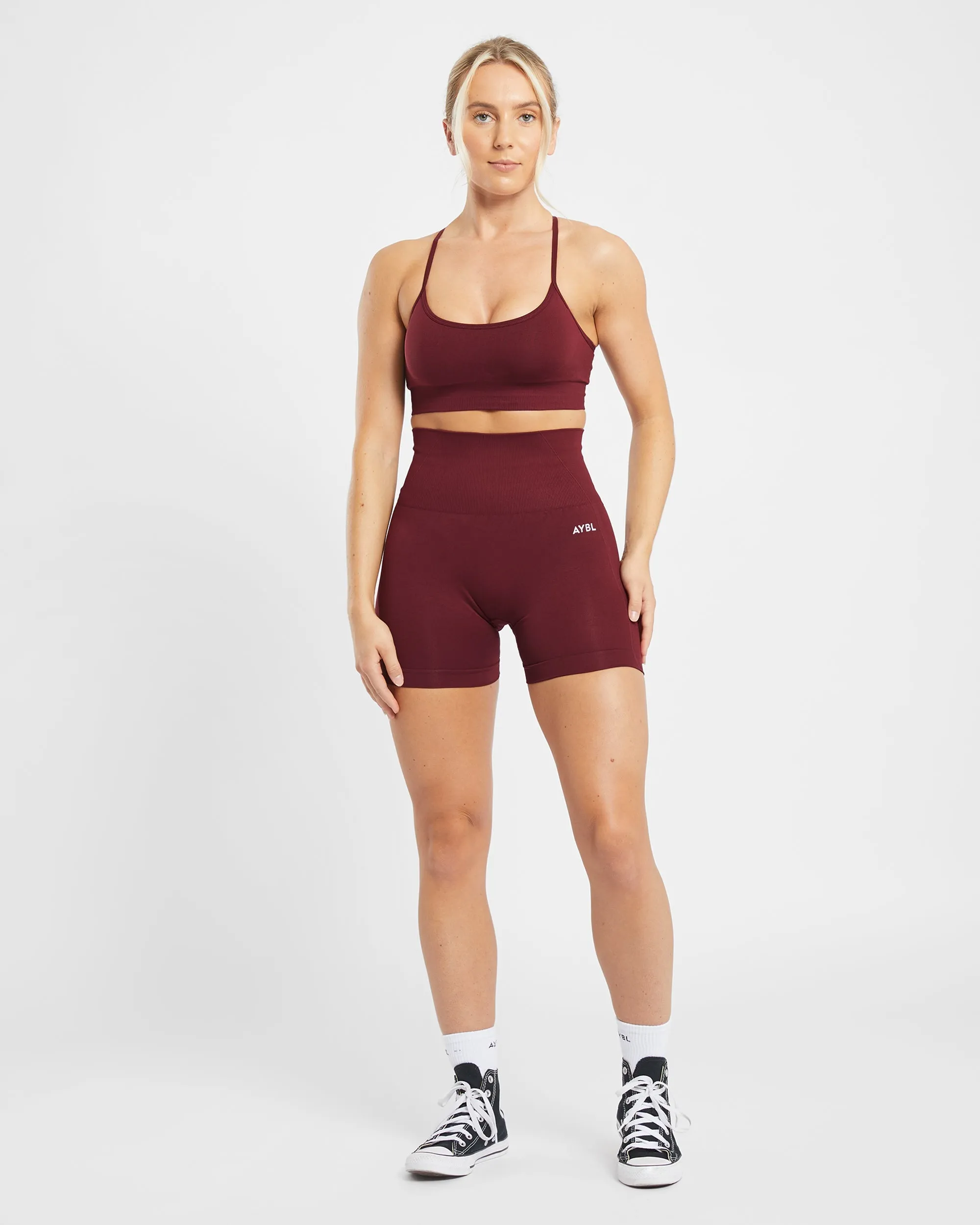 Empower Seamless Shorts - Red Wine