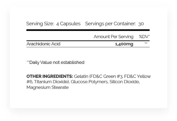 Enhanced Athlete Arachidonic Acid 120 Capsules