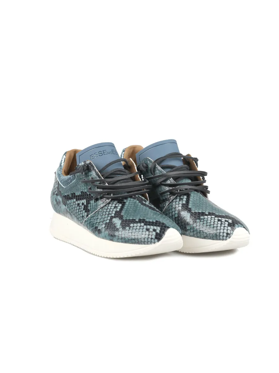 Esseutesse Python Sneaker - Cyan