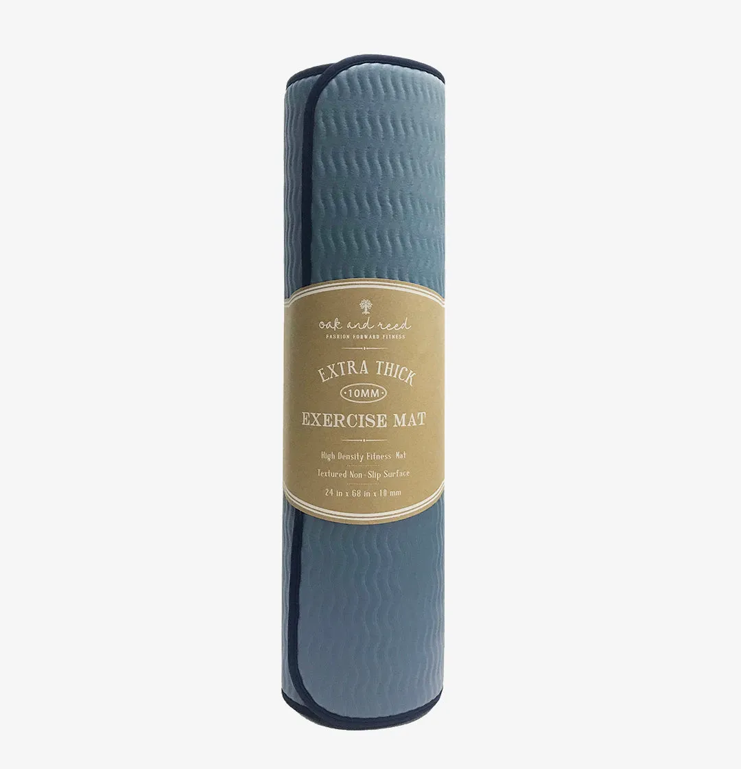 Extra-Thick Exercise Mat with Binding (10mm)