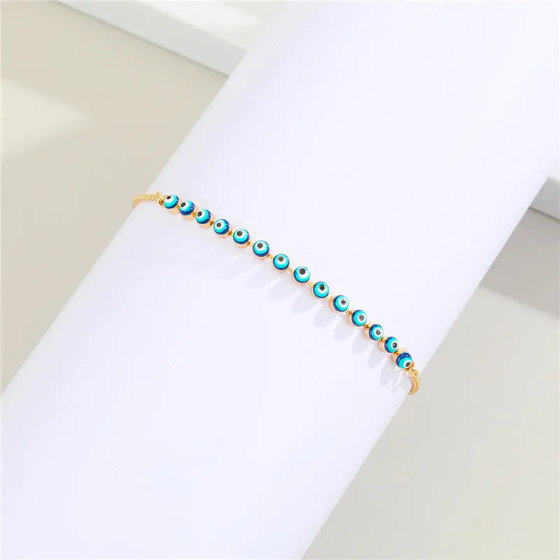 Fashion Turkey Blue Eyes Tassel Anklet Summer Beach Footwear Jewelry